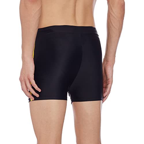 I-Swim Mens Costume Is-010 Size 2Xl Black/Yellow With Is-010 Size 2Xl Black/Yellow Pack Of 2 And Swimming Goggles Is-506 2