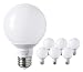 TORCHSTAR G25 Globe led Bulb, Vanity Light, 5W (40W Eqv.), UL-Listed, Daylight 5000K for Makeup Mirror, Pendant, Bathroom, Dressing Room, 3-Year Warranty, Pack of 6 primary