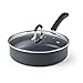 Cook N Home 2635 3 Quart/24cm Anodized Nonstick Saute Pan, 3 Quarts, Black