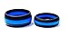 Silicone Wedding Ring His & Hers Set - 2 Pack Thin Blue Line Rubber Wedding Band Set - ( Blue Line , Red Line , Camo )
