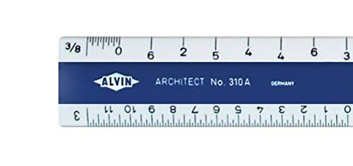 Alvin, White Plastic Flat Pocket Architect Scale - 6 Inches - //medicalbooks.filipinodoctors.org
