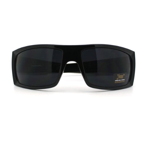 Locs Men's Original All Black Hardcore Sharp Square OG Sunglasses