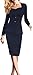 Women's Long Sleeves Elegant Peplum Business Bodycon Pencil Dress