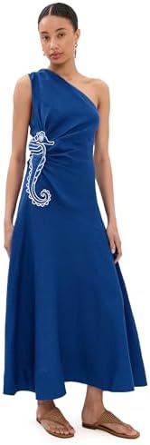 farm rio turquoise richelieu maxi dress Blue Flower Richelieu Midi Dress by FARM RIO