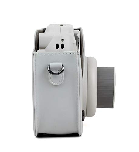 DKEnjoy Compatible Fuji Instax Mini 8/8+/9, PU Leather Camera Case Bag with Adjustable Strap for Fujifilm Instax Mini 8/8+/9 Instant Film Camera (Gray)