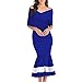 Women’s Bodycon Fishtail Long Dress – Sexy Party Prom Evening Dresses Elegant V-Neck Short Sleeve Slim Dressthumb 1
