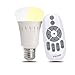 iThird Remote Control LED Light Bulbs Dimmable Color Temperature Adjustable 60 Watt Equivalent Lighting Bulb for Desk Lamp Table Lamp Beside Lamp Ceiling Pendant Lamp Timing Function 8W E26