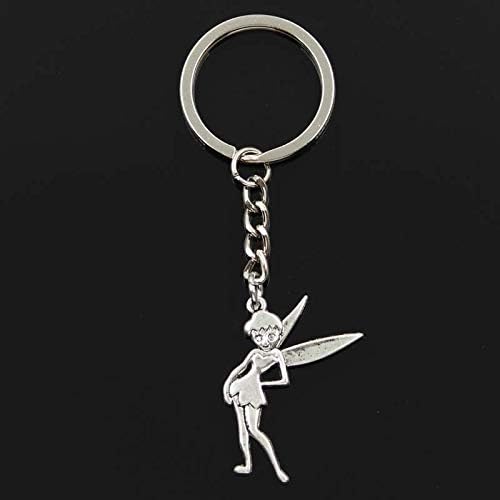 New Keychain Fairy Tinkerbell Angel Pendants DIY Men Car Key Chain Ring Holder Keyring Souvenir Jewelry Gift
