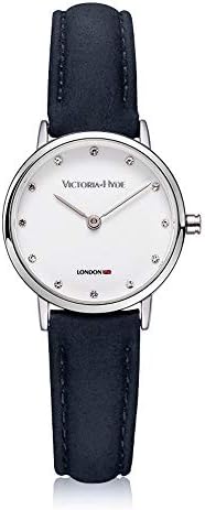 VICTORIA HYDE Women's Quartz Watches with Small Dial Genuine Leather Strap Wrist Watches for Lady
