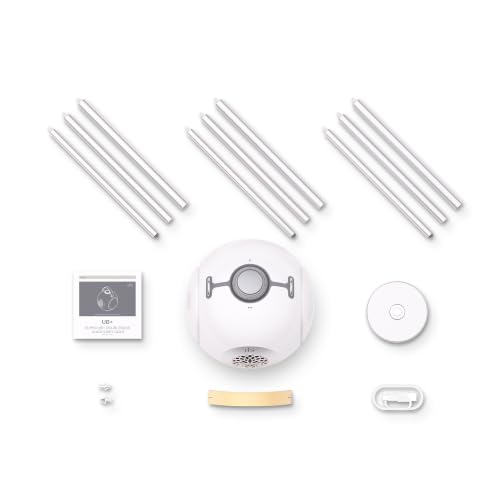 UB+ dB1 - Altavoz Bluetooth impermeable blanco | Altavoces portátiles con sonido Hi-Fi de 40 W, graves profundos, 20 horas de reproducción, resistente al agua IPX5 y TWS (blanco brillante)