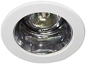 3" Trim Recessed Light, Adjustable Open Reflector, Reflector: Chrome, Ring: White for Both Line/Low Voltage Eco Lighting NY HLV3002CH/WH