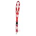 Lanyard Keychain Holder Keychain Key Chain Black Lanyard Clip with Webbing Strap (Bright red)