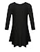 BELAROI Plus Size Tops for Women Fall Tunic Tops to Wear with Leggings 3/4 Sleeve Casual Swing Loose T Shirts Blouse(3X, Black)