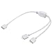 Nexlux 4 Pin LED 1 to 2 Splitter Cable Female LED RGB Splitter Connector Cable RGB LED Strip Connector Y Splitter 2 Way Splitter for One to Two SMD 5050 3528 2835 RGB LED Tape Lights (1 to 2 Splitter)