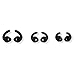 SMARTOMI Earphone Tips Replacement Earbud Tips for Q5 Ture Wireless Headphones 3 pairs S/M/L Eartips - Black