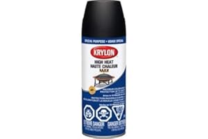 Krylon 416070000 High Heat Max Paint, Black, Flat, 12 oz