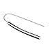 Silvershake Long Created Black Onyx Inlay White Gold Plated 925 Sterling Silver Threader Earrings
