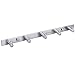HOMEIDEAS Coat Hook Rack Wall Mounted 13-Inch SUS304 Stainless Steel Brushed Nickel Towel and Key Hook Rail 5 Hooks