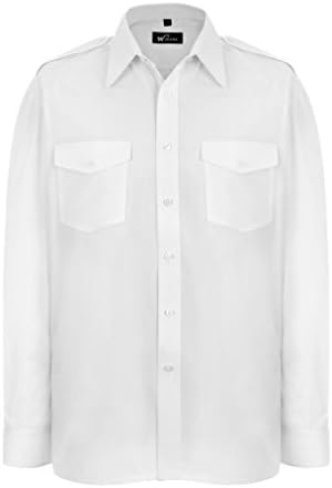 Disley P215 William Mens Pilot Shirt Long Sleeve Polycotton Uniform Security