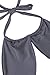 Kisscy Womens Crisscross Bandage Cut Out one Piece Swimsuti Monokini Bikinis ,High Neck Grey ,M(US2-4)