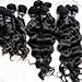 10-28 inch 100% RAW Virgin Brazilian Remy Human Hair Extensions Wavy Weave Weft Bundle #1B