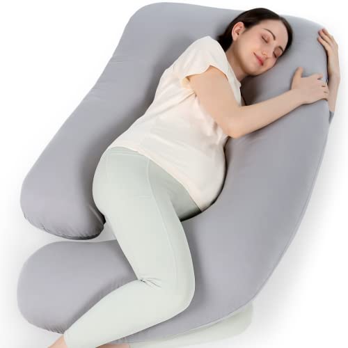 Momcozy Pregnancy Pillows for Sleeping, U Shaped Full Body Pillow for