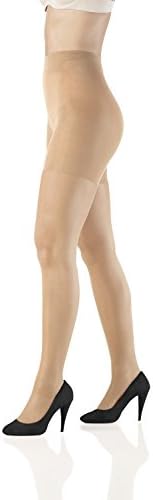 SLEEX Normal Waist Shaping Tights – 30 DEN Sheer, Satin Look (44030), Size M, Nude