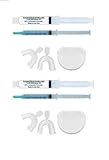 INSTANT WHITE SMILES 2 Deep Stain 36% Teeth Whitening Shield Kits with FCP Remineralizing Gels -The New Choice in Whitening Syringes-2 trays and 2 cases