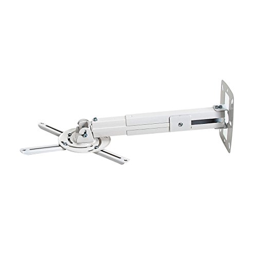 Loctek LCD/DLP Projector Ceiling Mount Bracket White Fits both flat or Vaulted ceiling