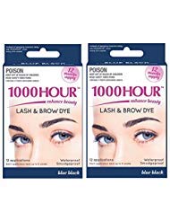 Combo Pack! 1000 Hour Eyelash & Brow Dye / Tint Kit Permanent Mascara (Blue Black & Blue Black)