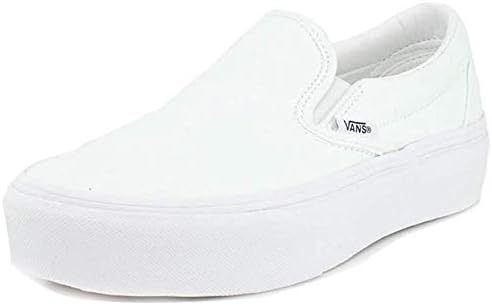 all white platform vans