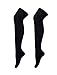IXI Over Knee Cotton Socks Sport Stockings Athlete Thicken Bottom Long Socks (Black)