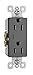 Legrand radiant 885BKCC12 15 Amp Decorator Duplex Outlet, Side Wire or Push Wire, Black (1 Count)