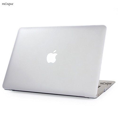 mCoque matte hard case for Macbook Air 13" (Model A1466 & A1369) - Clear (With a FREE European version transparent keyboard skin)