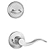 Dynasty Hardware RID-HER-100-US15-LH Ridgecrest Front Door Handleset, Satin Nickel, With Heritage Lever, Left Hand