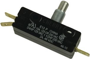 CHERRY 0E1300M0 MICRO SW, SPRING PLUNGER, SPDT, 15A 250V (1 piece)