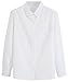 Seeksmile Women's Cotton Long Sleeve Button Down Shirt (Large, White)