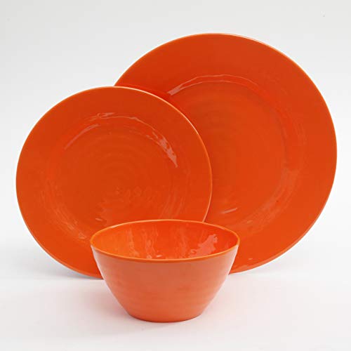 image for Gibson Home 107279.12 Brist 12 Piece Melamine Dinnerware (Set of 4), A