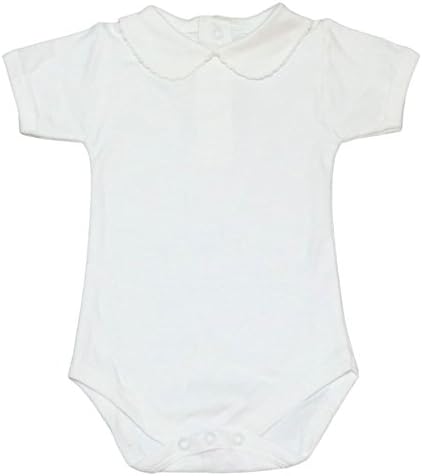 CARLINOBaby Peter Pan Collared Bodysuit - Short Sleeve, Extra Soft, 6 Colors Available …