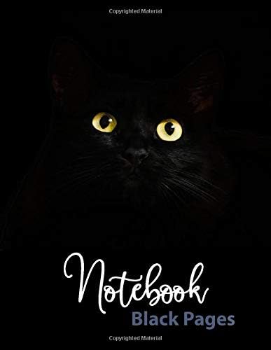 Notebook Black Pages: 110 pages of 8.5"x 11". Blank Black Paper Journal with Lined Pages: for creative note taking or journaling at school, class, and ... and Metallic gel pens/markers, Gel ink pens
