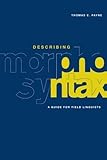 Describing Morphosyntax: A Guide for Field Linguists cover
