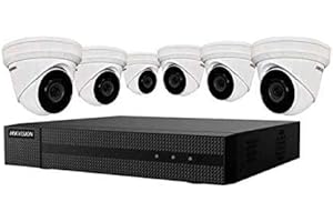 HIKVISION ORIGINAL US VERSION HIKVISION EKI-K82T46 4K Value Express Security NVR Kit Consisting of (1) ERI-K108-P8 8 Channels POE NVR + (6) ECI-T24F2 4MP IR Outdoor Dome Cameras