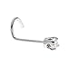 Lavari 14K Gold 1.3mm .01 Carat Genuine Diamond Nose Ring Curve Stud Twist Screw 22 Gauge White and Yellow Gold
