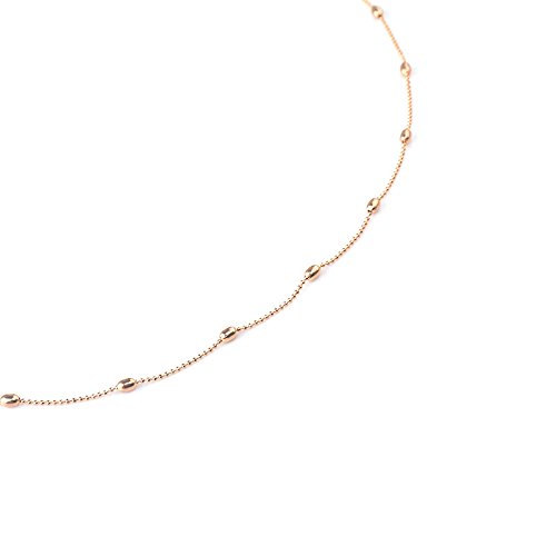 Daycindy Minimalist Beach Bikini Belly Chain with Metal Beads for Women, Golden