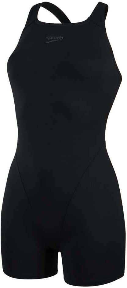 Speedo Women Endurance+ Eco Legsuit Swimsuit Chlorine Resistant Black