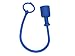 Grunge Armor | 6-Pack | Dust Cap, Fits Male ISO/Pioneer Style Hydraulic Quick disconnects Like 8010-4, 6602-8-10, and Others. Blue Molded Cap with Retention Ring Keeps Cap Attached to Hose