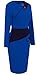 HOMEYEE Women's Voguish Colorblock Wear to Work Pencil Dress B231 (8, Blue)