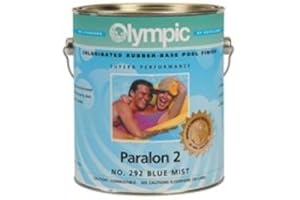 KELLEY TECHNICAL COATINGS Olympic Pool Paint - Paralon 2 - Bikini Blue - 1 Gallon - Chlorinated rubber-base swimming pool paint - high gloss enamel for chlorinated rubber, bare plaster and concrete pools.