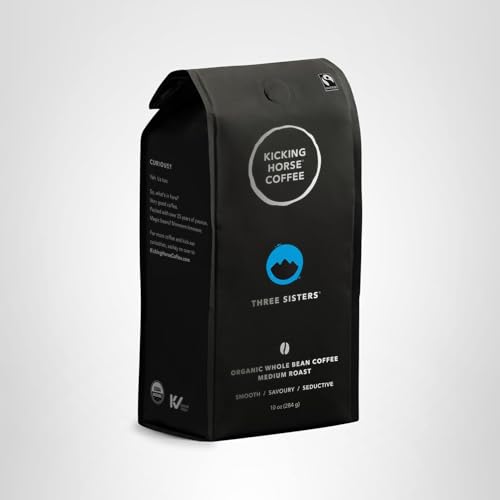 KICKING HORSE COFFEE, THREE SISTERS, MEDIUM ROAST, WHOLE BEAN, 10 OZ