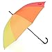 Rainbrace Unisex Rain Umbrella Long-handle Rainbow Fashion, Windproof Umbrella Arc 46-Inch with 10 Ribs